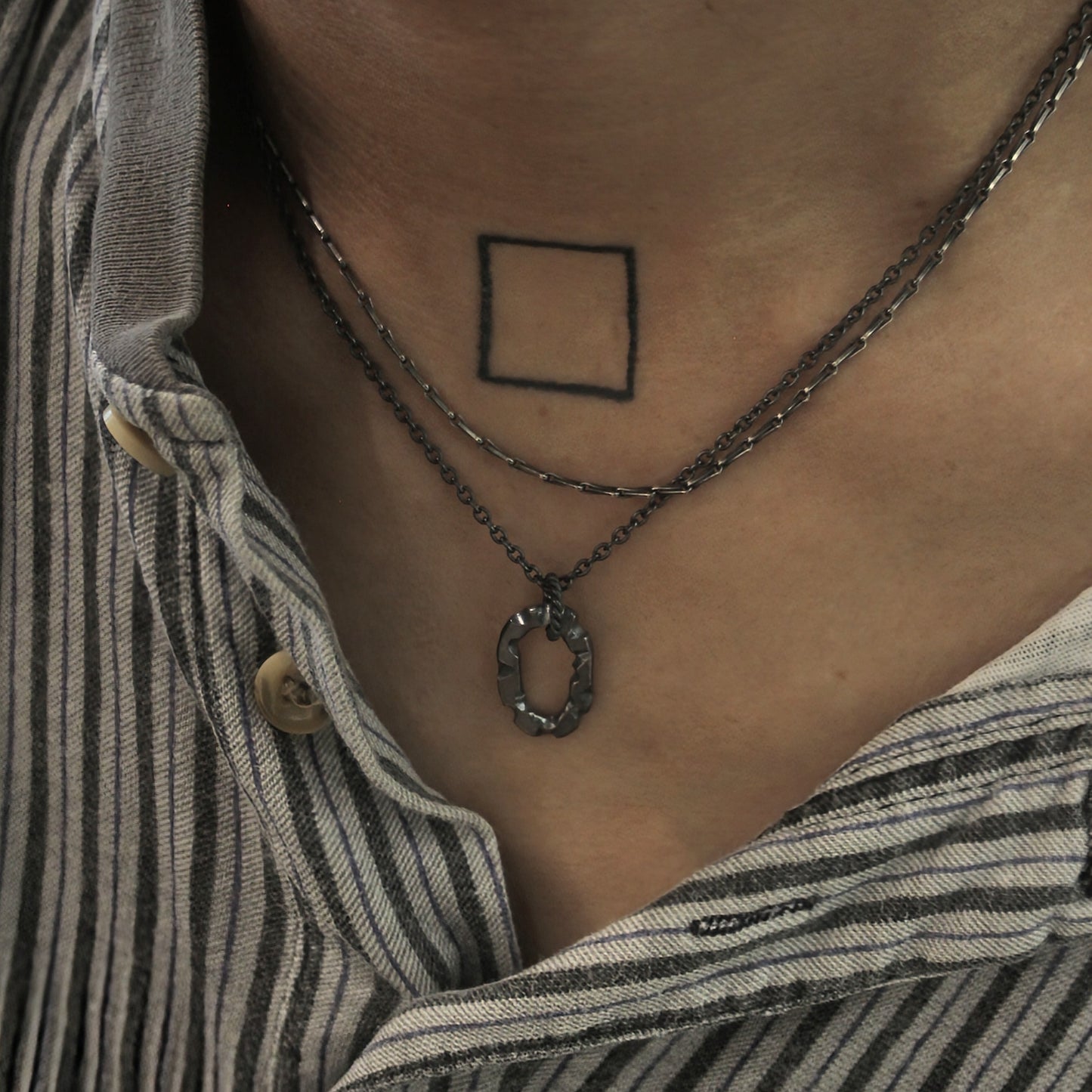 Crack Necklace 09 - 925 Sterling Silver