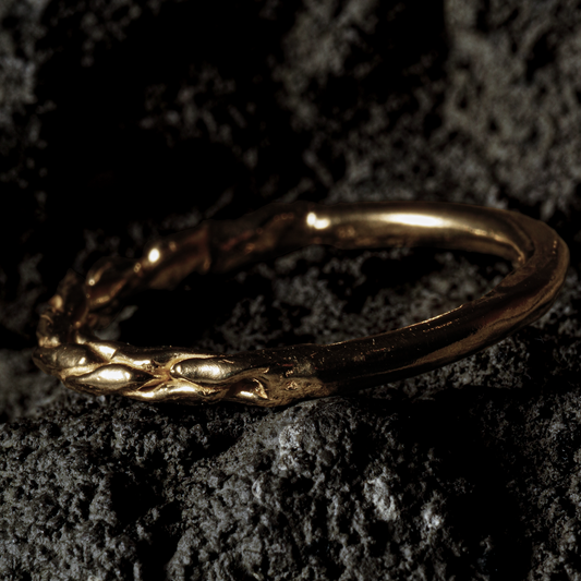 Thorns Half Chain Ring - 18K Yellow Gold