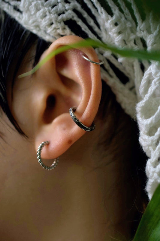 Crack Ear Cuff - 925 Sterling Silver