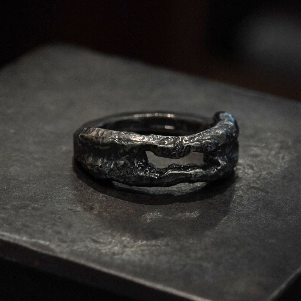 Crack Ring 12- 925 Sterling Silver