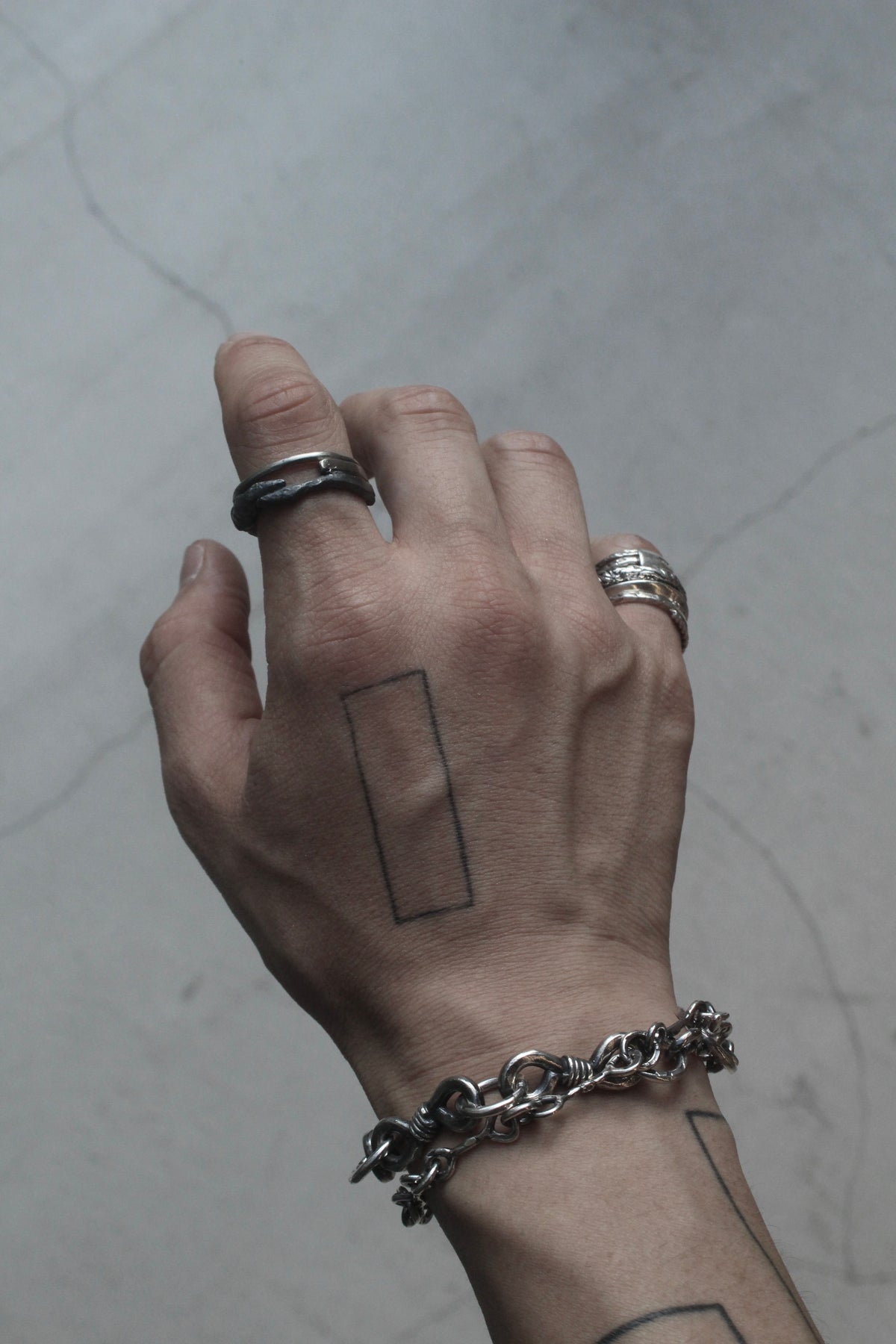 Crack Pipe Ring/Layer - 925 Sterling Silver