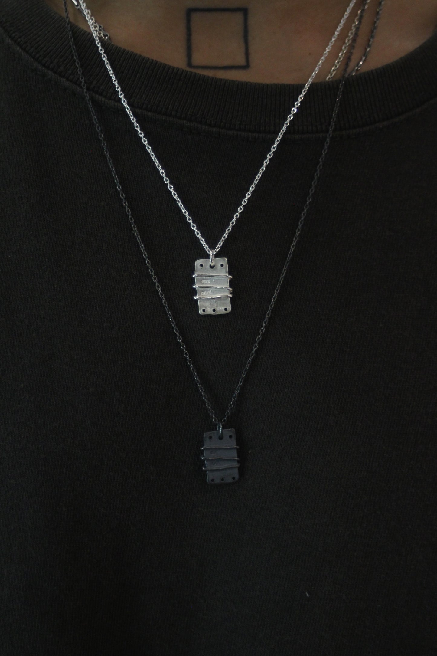 Mechanical Necklace 01 - 925 Sterling Silver
