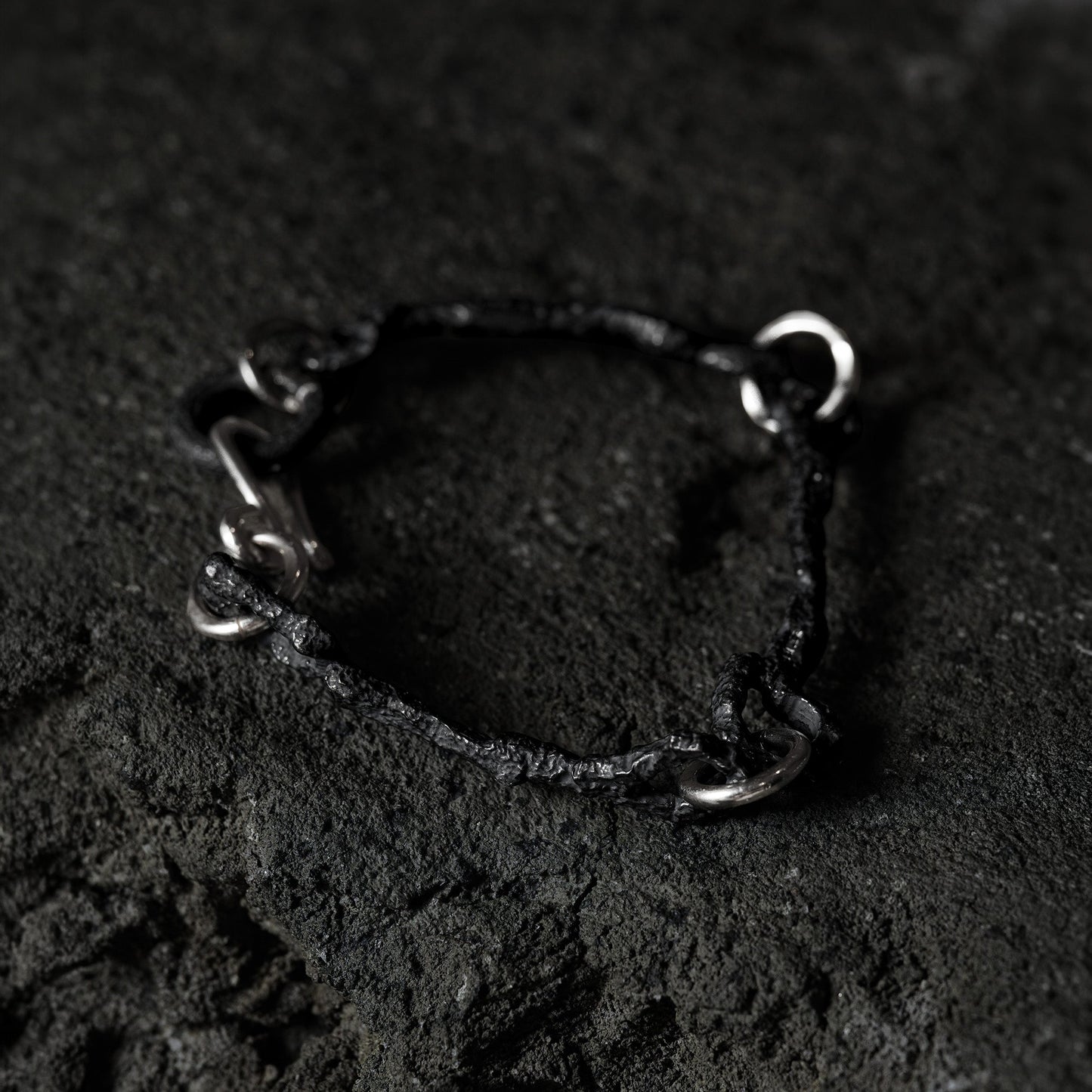 Crack Bone Bracelet 02 - 925 Sterling Silver