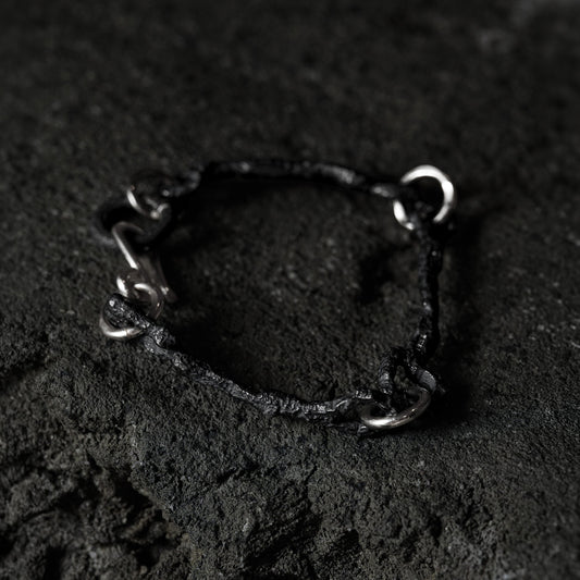 Crack Bone Bracelet 02 - 925 Sterling Silver