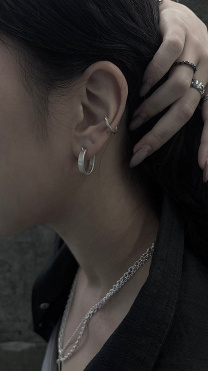 Crack Ear Cuff - 925 Sterling Silver