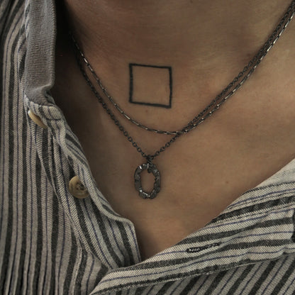 Crack Necklace 09 - 925 Sterling Silver