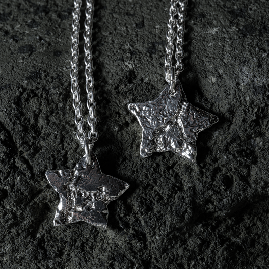 Crack Star Necklace - 925 Sterling Silver