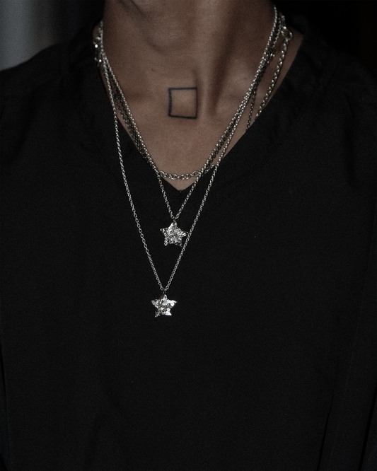 Crack Star Necklace - 925 Sterling Silver