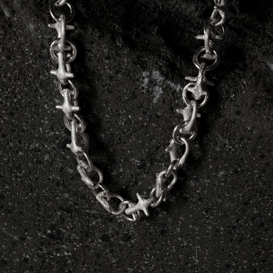 Crack Bone Necklace 04 - 925 Sterling Silver