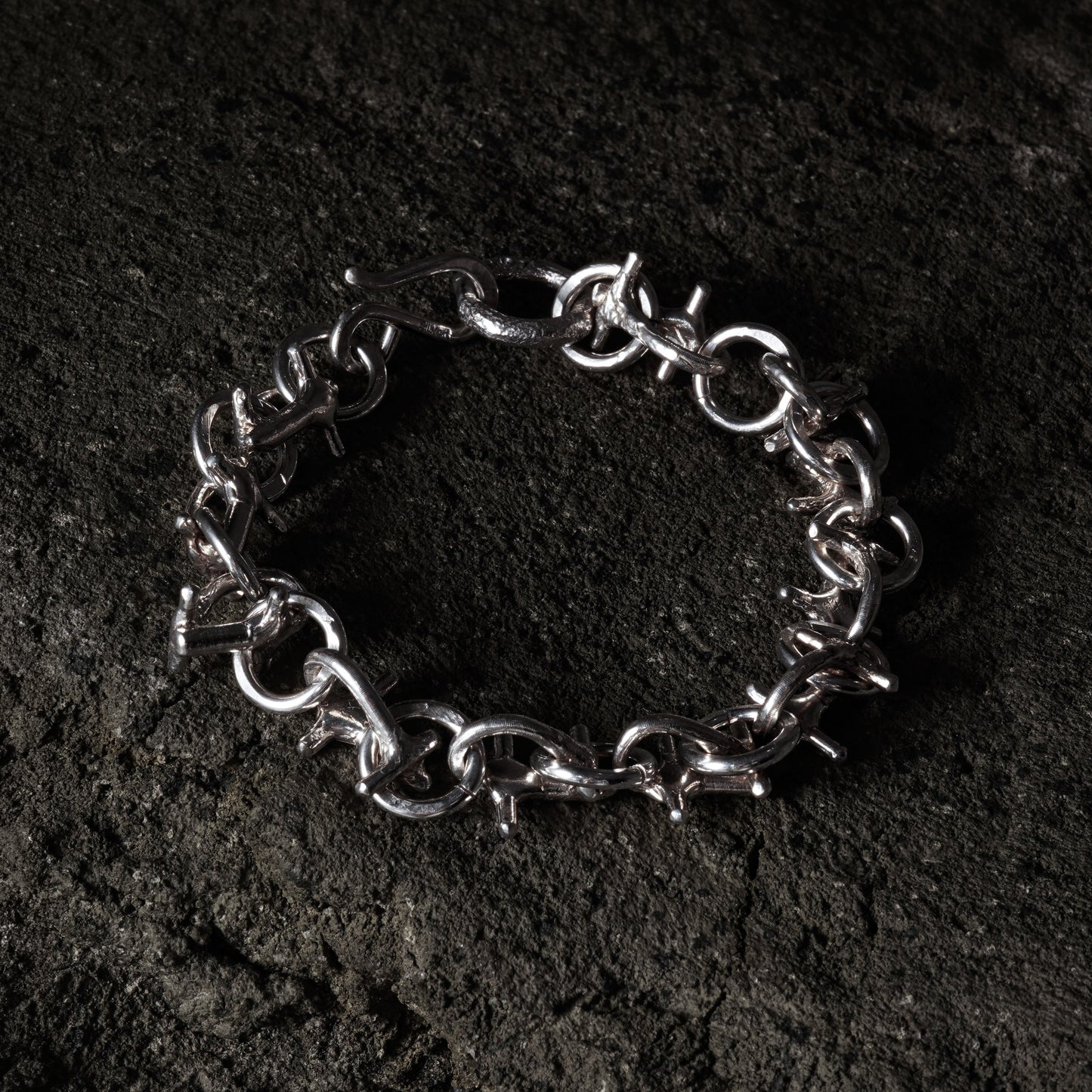 Crack Bone Bracelet 03 - 925 Sterling Silver