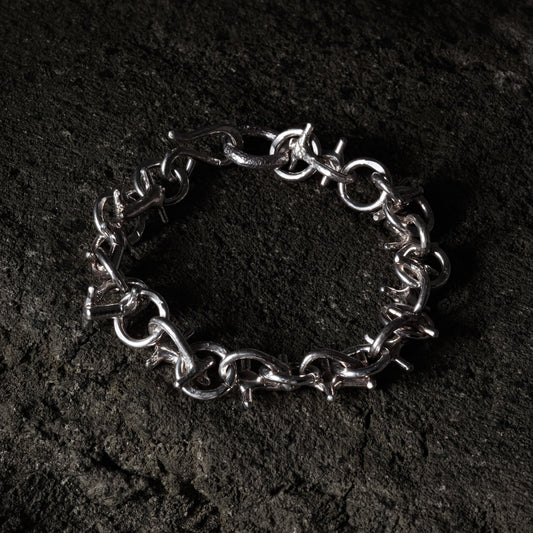 Crack Bone Bracelet 03 - 925 Sterling Silver