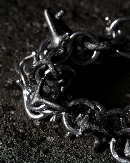 Crack Bone Bracelet 03 - 925 Sterling Silver