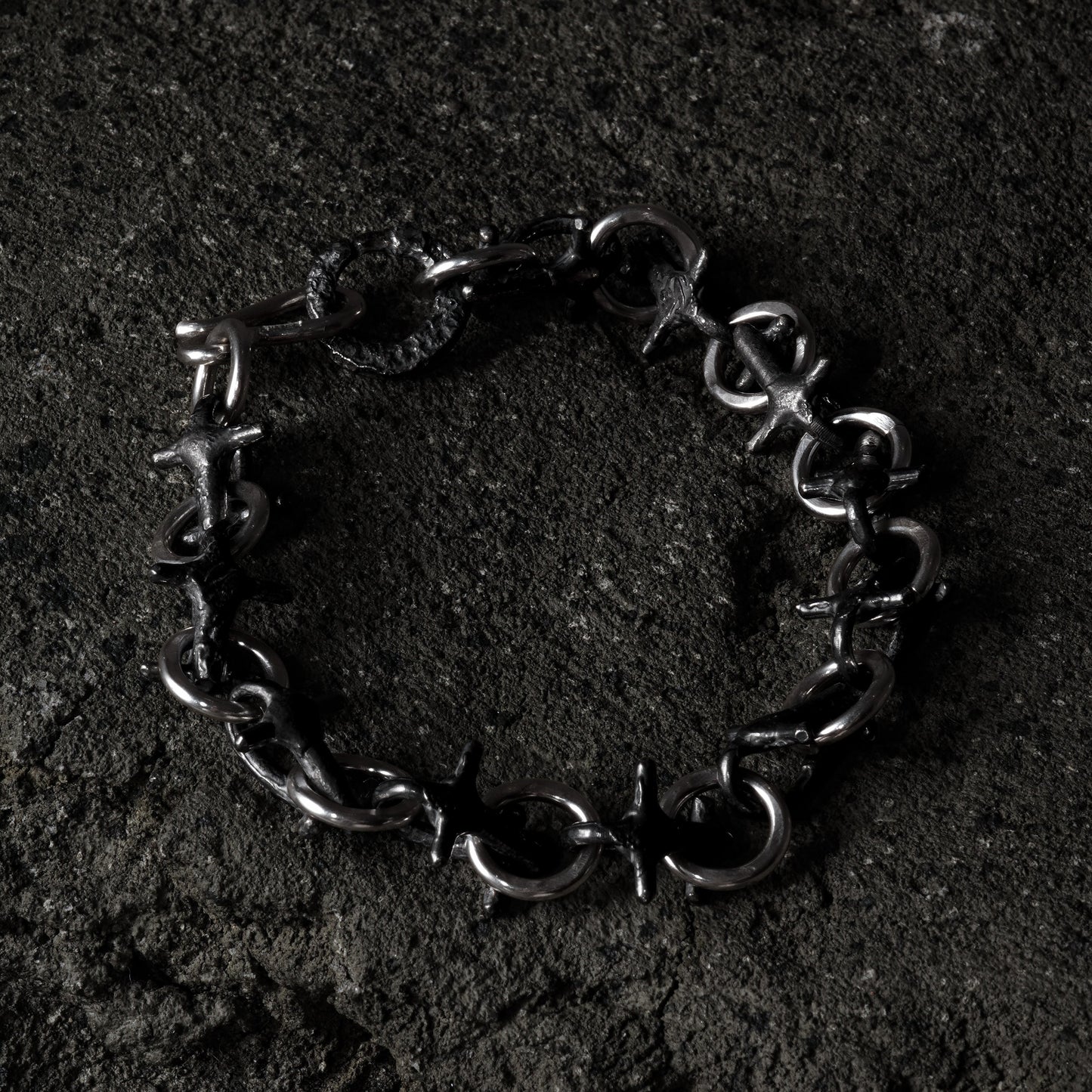 Crack Bone Bracelet 03 - 925 Sterling Silver