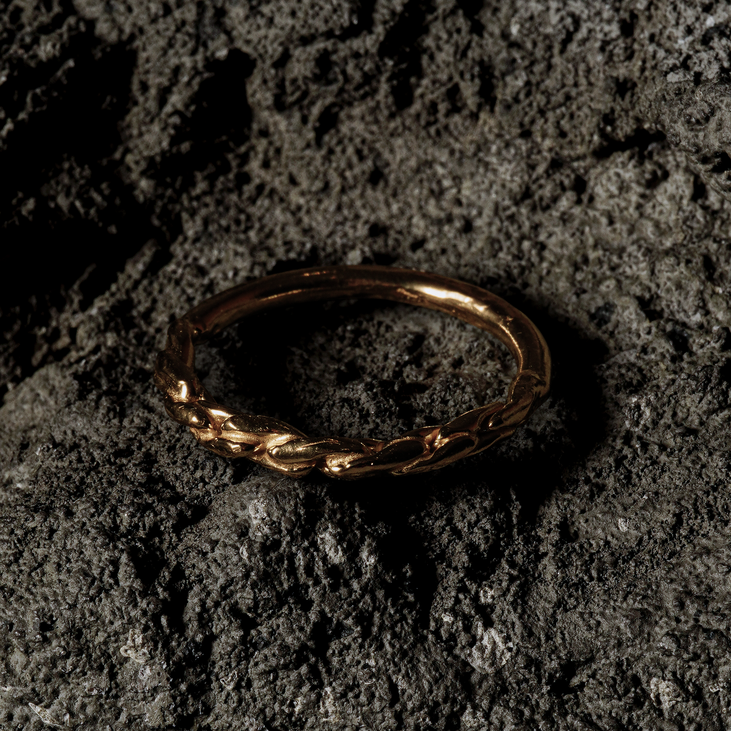 Thorns Half Chain Ring - 18K Yellow Gold
