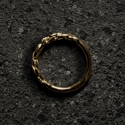 Thorns Half Chain Ring - 18K Yellow Gold
