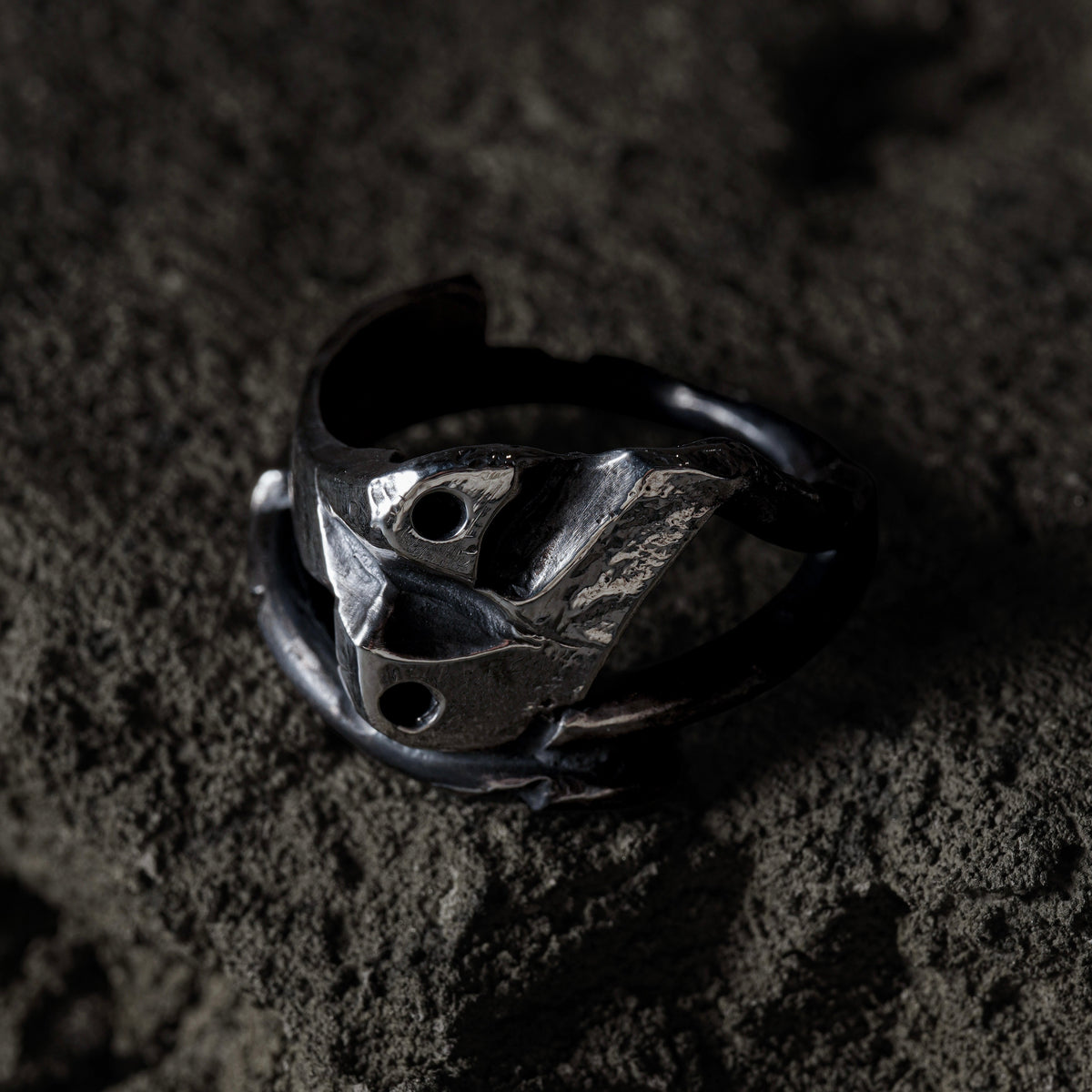 Mechanical Gate Ring - 925 Sterling Silver