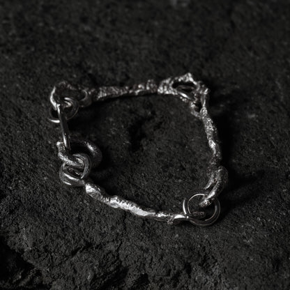 Crack Bone Bracelet 02 - 925 Sterling Silver