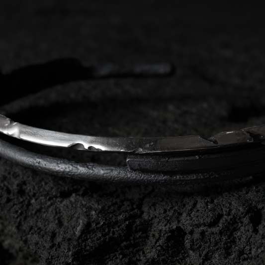 Crack Bangle 05 - 925 Sterling Silver