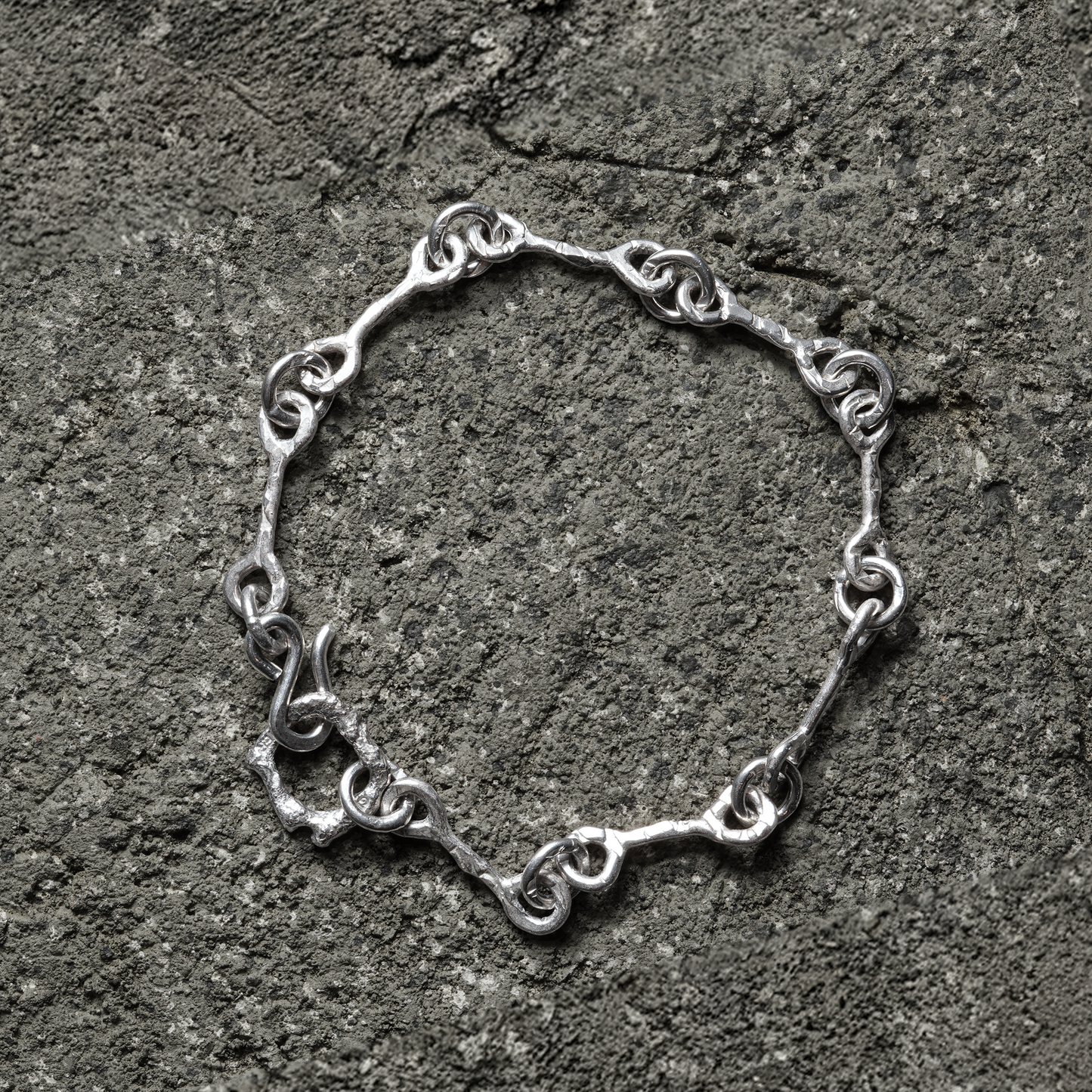 Crack Bone Bracelet 01 - 925 Sterling Silver