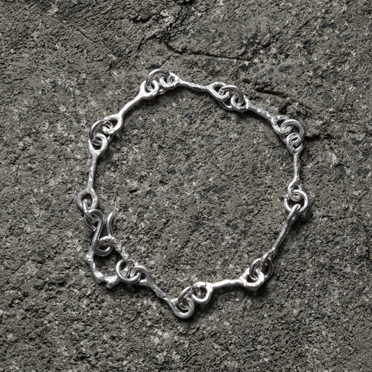 Crack Bone Bracelet 01 - 925 Sterling Silver