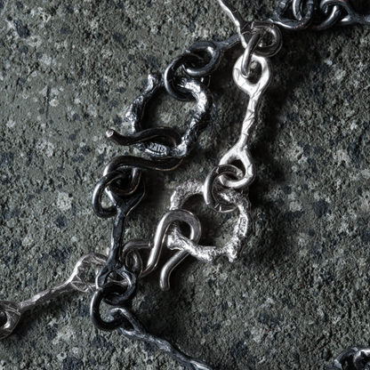 Crack Bone Bracelet 01 - 925 Sterling Silver