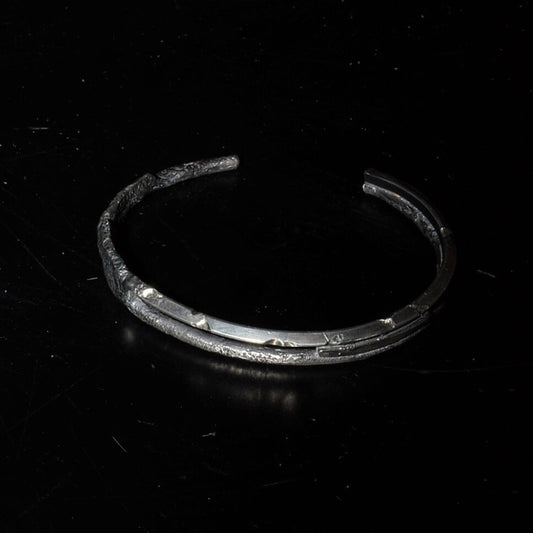 Crack Bangle 05 - 925 Sterling Silver