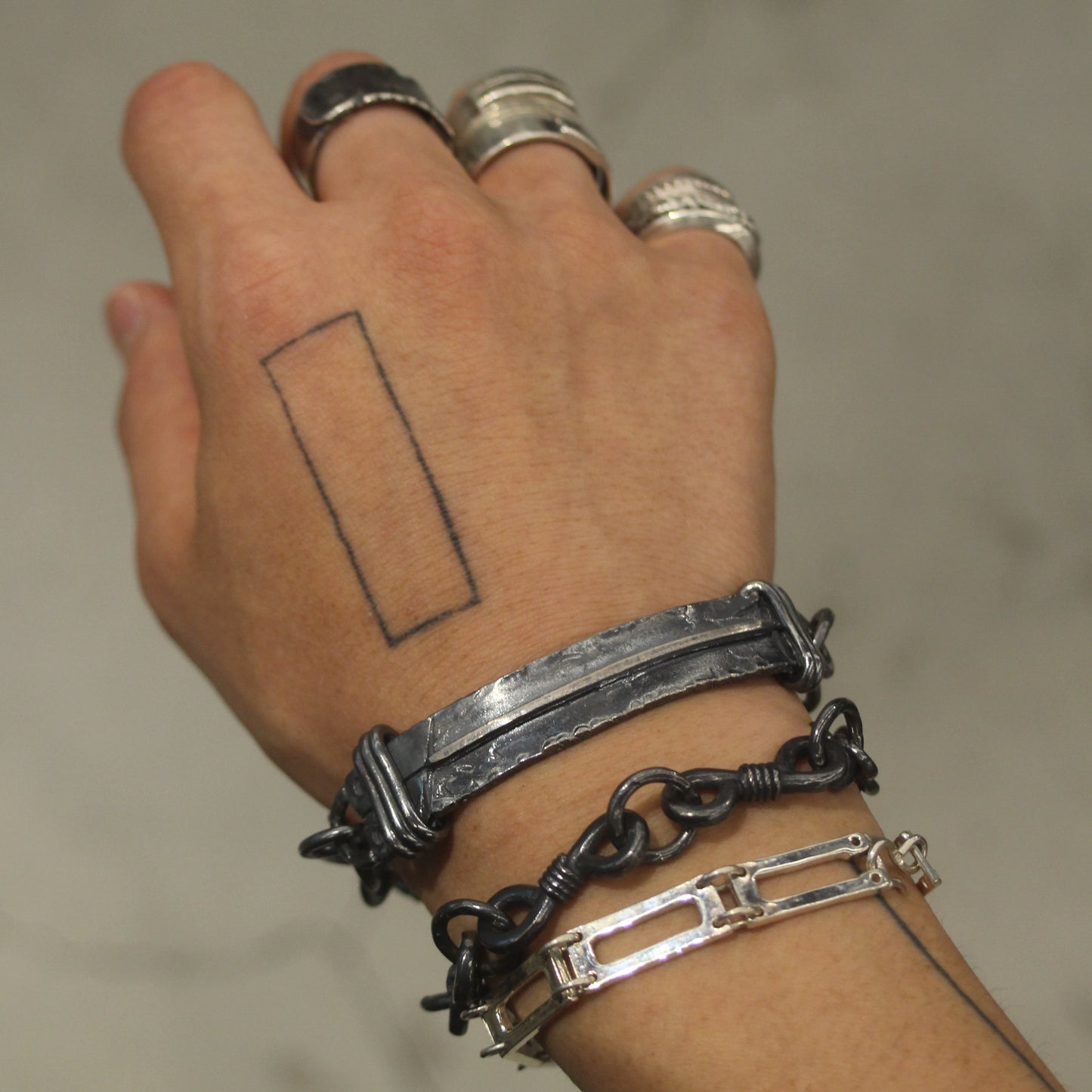 Mechanical Bracelet 02 - 925 Sterling Silver