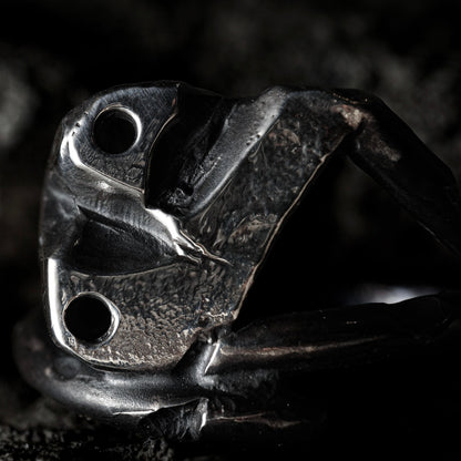 Mechanical Gate Ring - 925 Sterling Silver