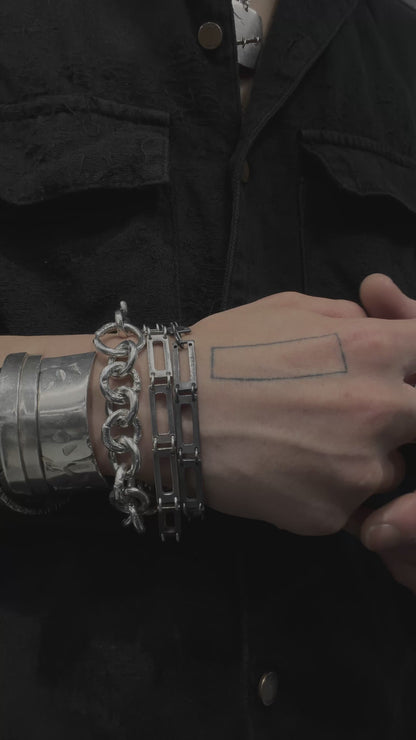 Mechanical Bracelet - 925 Sterling Silver