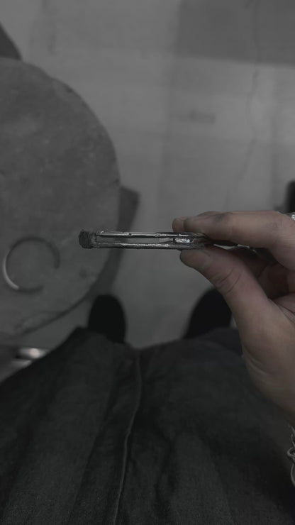Crack Pipe Bangle/Layer - 925 Sterling Silver