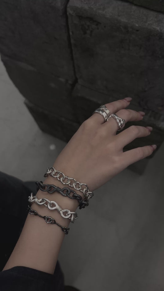 Erosion Bracelet - 925 Sterling Silver