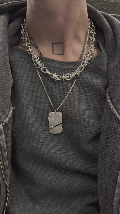 Mechanical Gate Necklace - 925 Sterling Silver