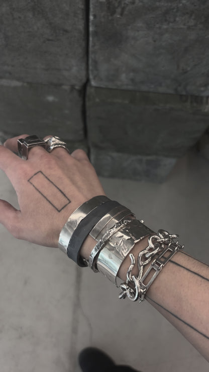 Mechanical Bangle - 925 Sterling Silver