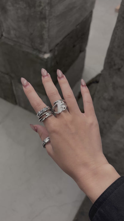 Mechanical Gate Ring - 925 Sterling Silver