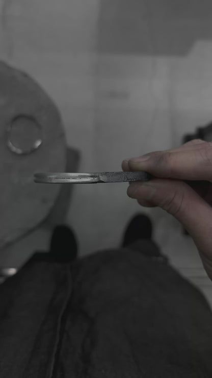 Crack Pipe Bangle /Bent - 925 Sterling Silver