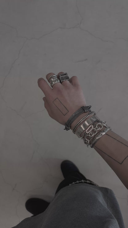 Mechanical Gate Bracelet - 925 Sterling Silver